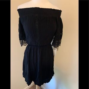 New black off shoulder dress